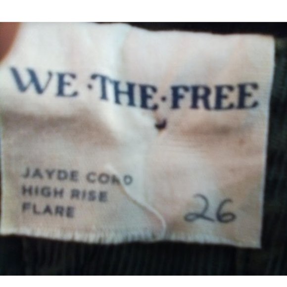 NEW FREE PEOPLE WE THE FREE GREEN JAYDE CORD CORDUROY FLARE JEANNS SIZE 26 - Picture 8 of 11
